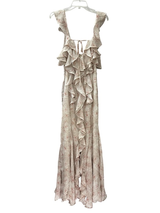 Storia Dresses & Skirts - NWT Storia Maxi Dress Floral Ruffle Pink Cream-Beige Women’s Size Medium